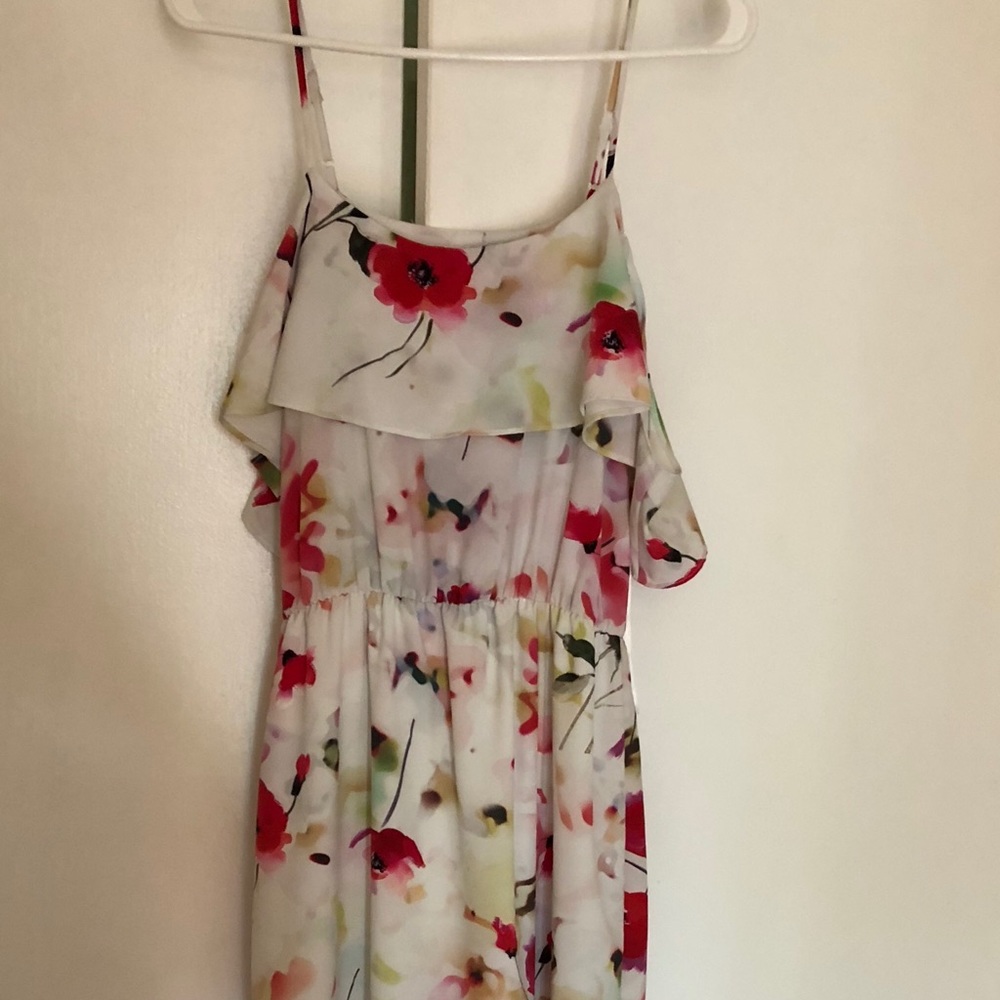 Floral maxi off the shoulder dress